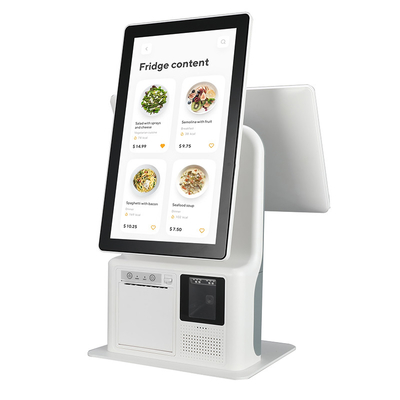 Mini Dual Touch Screen Self Service Pemesanan Mesin Kios POS Tiket