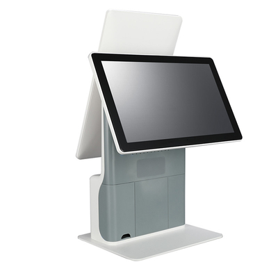 Mini Dual Touch Screen Self Service Pemesanan Mesin Kios POS Tiket