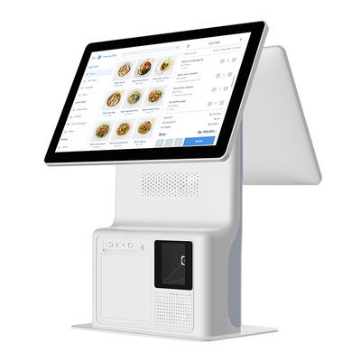 Mini Dual Touch Screen Self Service Pemesanan Mesin Kios POS Tiket
