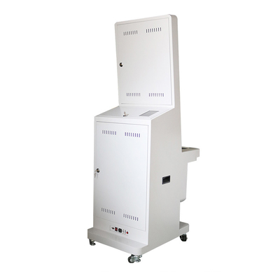 32 Inch Foor Standing Touch Screen Card Dispenser Machine Pembaca Kode QR Kios Tiket Layanan Mandiri