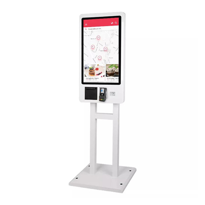 Sistem Pos Layar Sentuh 32 Inch Kios Bayar Sendiri Untuk Restoran Cepat Saji