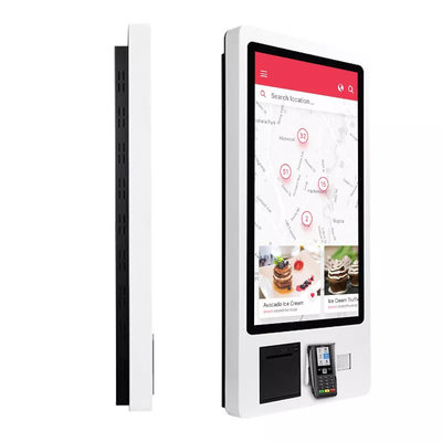 Sistem Pos Layar Sentuh 32 Inch Kios Bayar Sendiri Untuk Restoran Cepat Saji