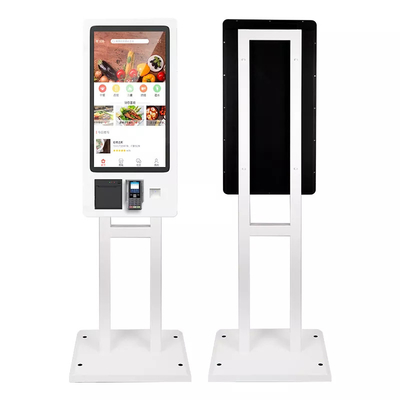 Sistem Pos Layar Sentuh 32 Inch Kios Bayar Sendiri Untuk Restoran Cepat Saji
