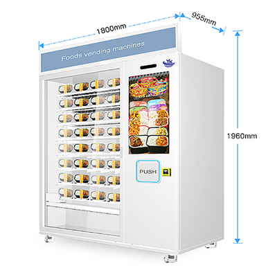 Mesin Penjual Makanan Beku Layar Sentuh 22 Inch Untuk Luar Ruangan 120W