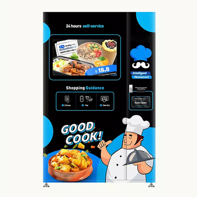 Kios Mesin Penjual Sandwich Hamburger Makanan Panas Otomatis Dengan Layar Sentuh