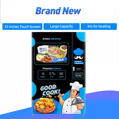 Kios Mesin Penjual Sandwich Hamburger Makanan Panas Otomatis Dengan Layar Sentuh