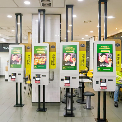 Layar Sentuh Berdiri Kios Layanan Mandiri Digital, Pembayaran, Pemesanan, Pesanan Restoran