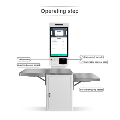 Self Service Check Out Kios Pembayaran Mesin POS Untuk Supermarket