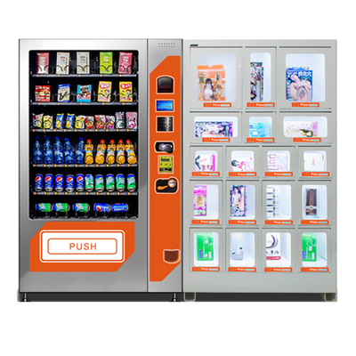 Mesin Penjual Minuman Snack Self Service Combo Dengan Loker Kapasitas Besar