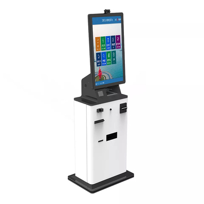 32 Inch Self Cash Accepting Kiosk Untuk Biaya Kuliah Mesin Pembaca Kartu ID Kartu SIM