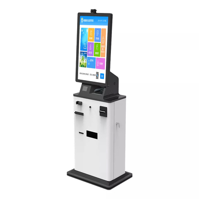 32 Inch Self Cash Accepting Kiosk Untuk Biaya Kuliah Mesin Pembaca Kartu ID Kartu SIM