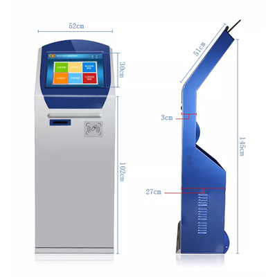 Layar Sentuh Self Ticketing Dispenser Kiosk Contactless Payment Machine