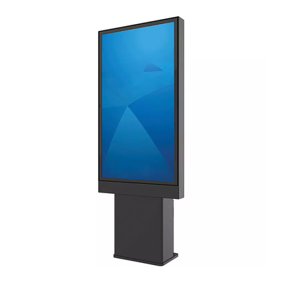 Floor Standing Waterproof 55 Inch Touch Screen Kiosk Untuk Iklan