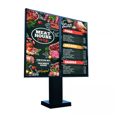 Floor Standing Waterproof 55 Inch Touch Screen Kiosk Untuk Iklan