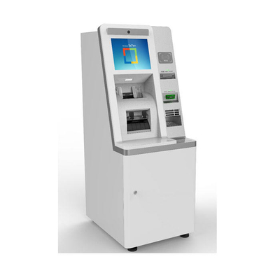 220V 17'' Layar Mesin Penukaran Mata Uang Asing Kios ATM Dengan Akseptor Dan Dispenser Tunai