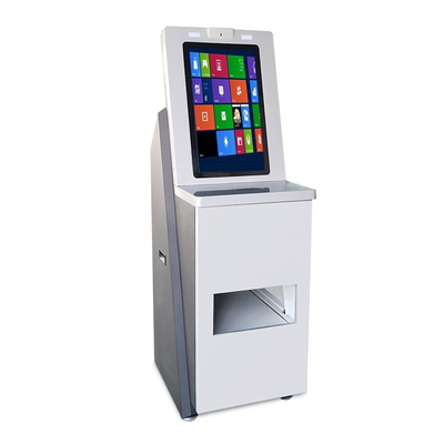 Layar sentuh pc 19 Inch Kartu keyboard mengeluarkan pembayaran layanan mandiri Kios
