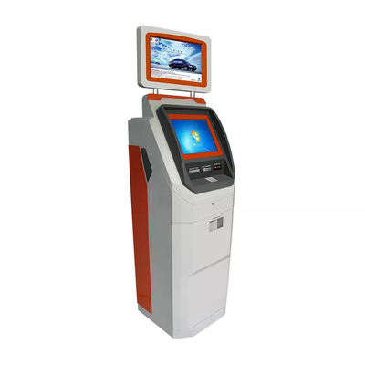 CPU I3 120G Mesin ATM ATM Layar Sentuh Ganda Kios Layanan Mandiri