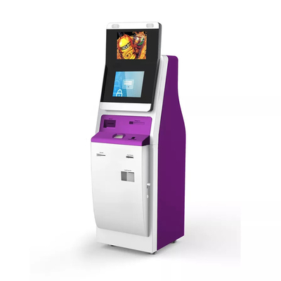 CPU I3 120G Mesin ATM ATM Layar Sentuh Ganda Kios Layanan Mandiri
