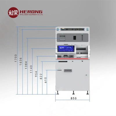 850mm Lebar Mesin Smart Teller Lobby STM 19 Inch Peralatan Keuangan