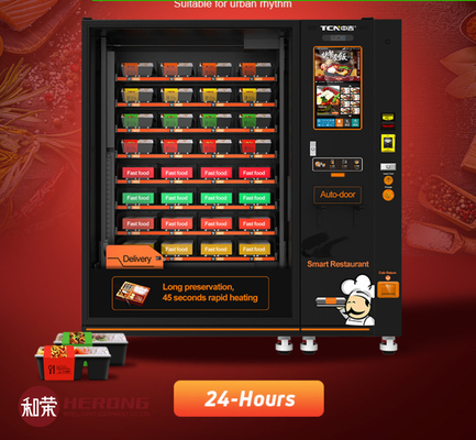 Mesin Jual Pangan Panas Kotak Makan Siang Mesin Jual Makanan Panas