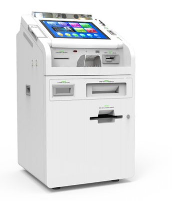 19 Inch Touch Screen Angle Adjustable putih kompak Perlengkapan Layanan Perbankan STM Smart Teller Machine