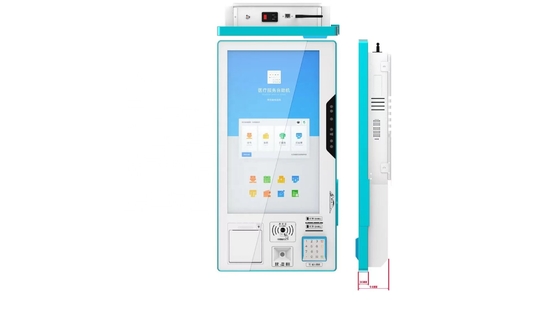 Layar Sentuh Self Service POS Kiosk Printer Scanner Untuk Kartu ID Paspor