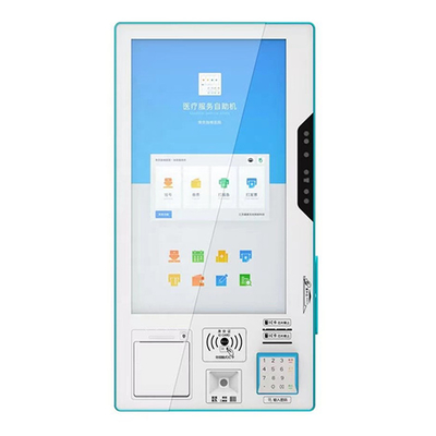 Layar Sentuh Self Service POS Kiosk Printer Scanner Untuk Kartu ID Paspor
