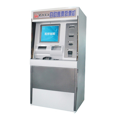 Peralatan Standee Kios Tiket Pesawat Layanan Mandiri Dengan Uang Tunai Dan Pembaca Kartu Bank