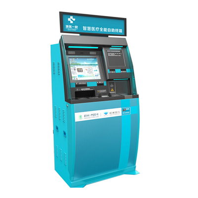 Peralatan Standee Kios Tiket Pesawat Layanan Mandiri Dengan Uang Tunai Dan Pembaca Kartu Bank