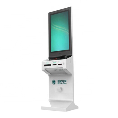 Layar Sentuh Government Kiosk Totem Lcd Display Dengan Keyboard Printer