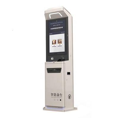 Layar Sentuh Government Kiosk Totem Lcd Display Dengan Keyboard Printer