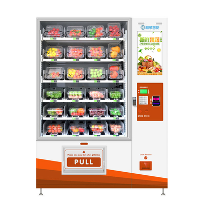 Kios Mesin Penjual Makanan Salad Buah Segar ODM Dengan Lift