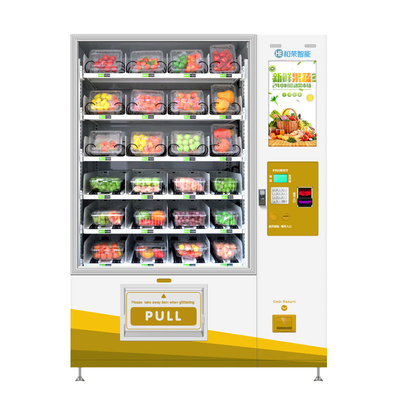 Kios Mesin Penjual Makanan Salad Buah Segar ODM Dengan Lift