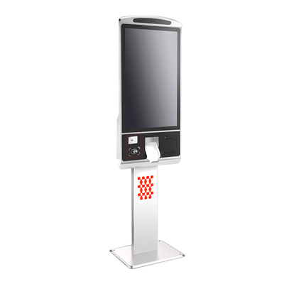 Kios Mesin Pembayaran layar sentuh 32 inci Dengan Printer Termal Dan Scanner Kode Qr