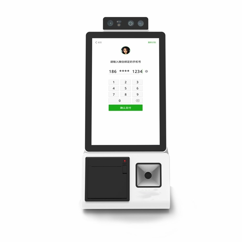 Self Service Pemesanan Pembayaran Kiosk Mesin Ips Lcd Self Pemesanan Tablet Kiosk 10,1 inci