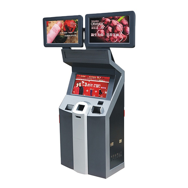 26 ''Tiga Layar SDK Self Service Kiosk Outdoor Digital Kiosk Untuk Bank