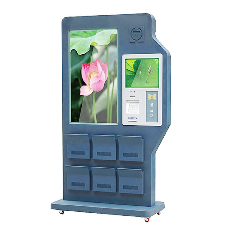 42 Inch Touch Screen Monitor Tampilan Kios Digital Signage Dengan Pembaca Kartu RFID